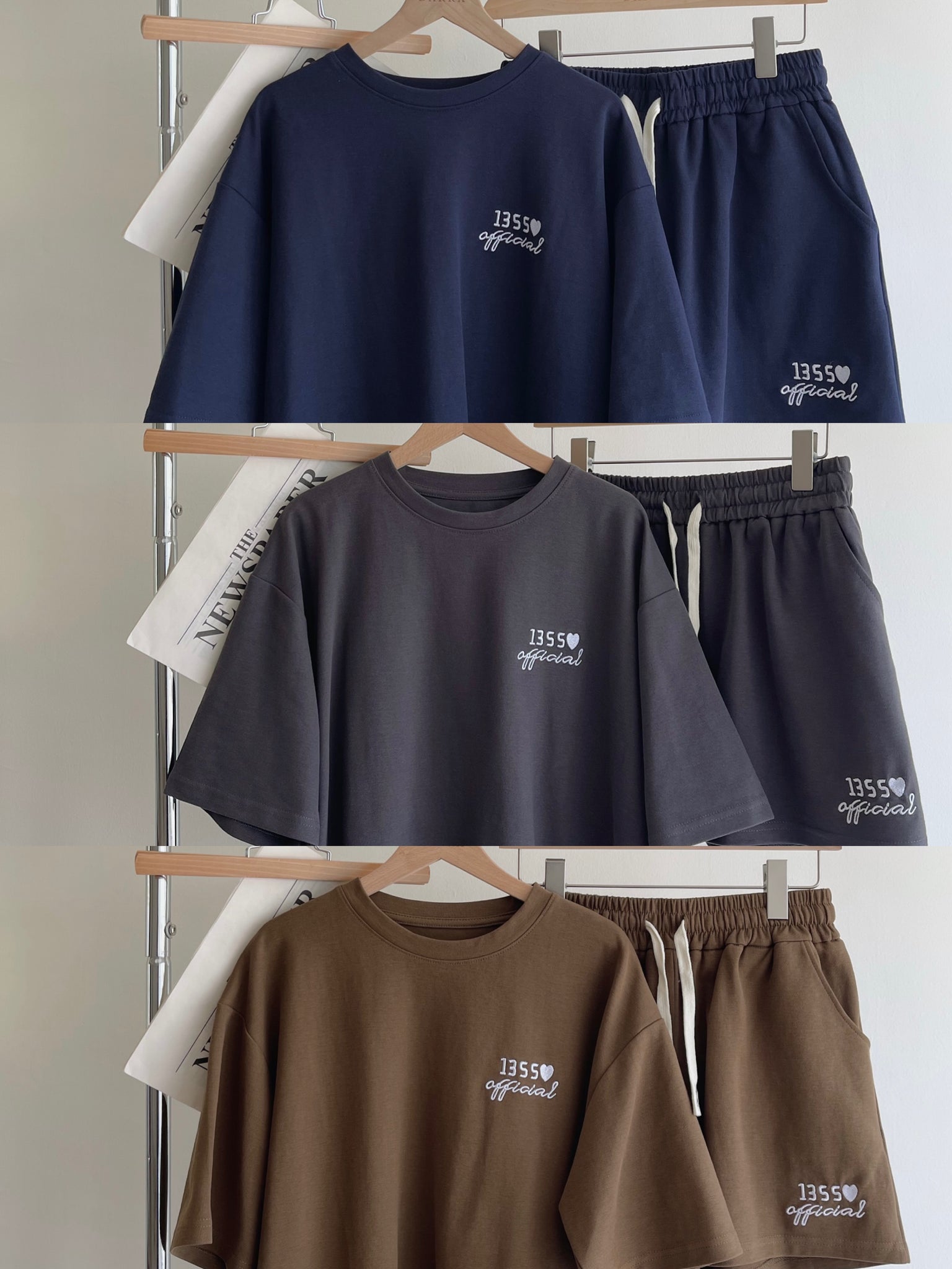 Letters Embroidered Casual Set / 字母刺绣休闲套装