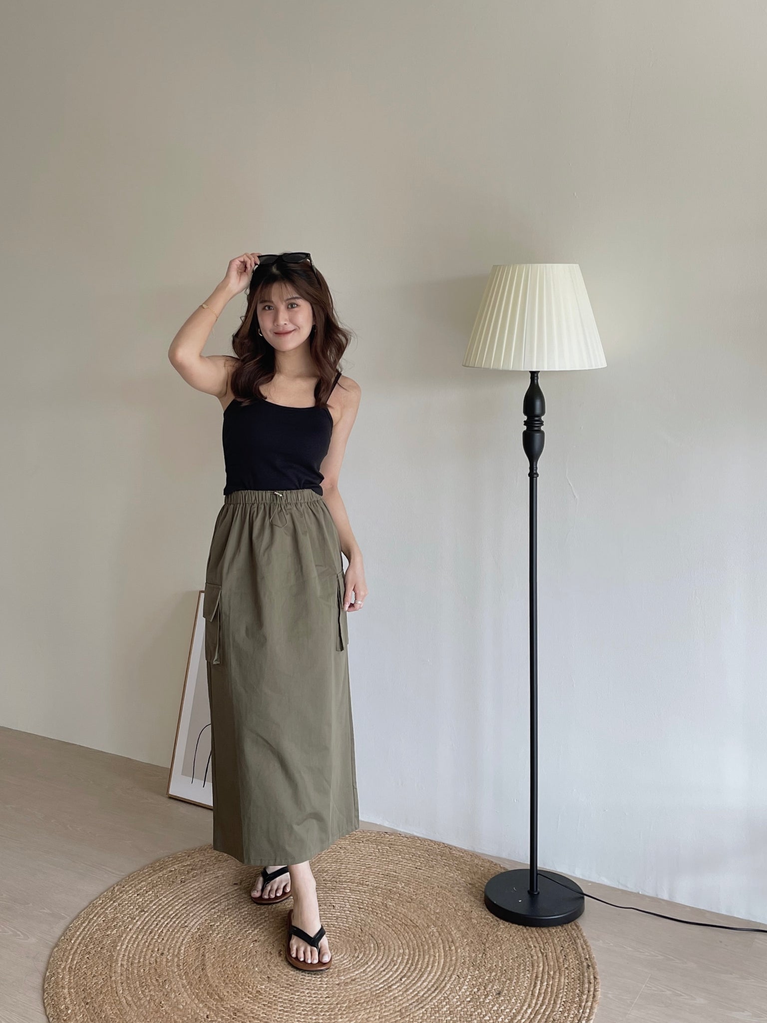 Pockets Cargo Skirt / 甜酷直筒工装裙