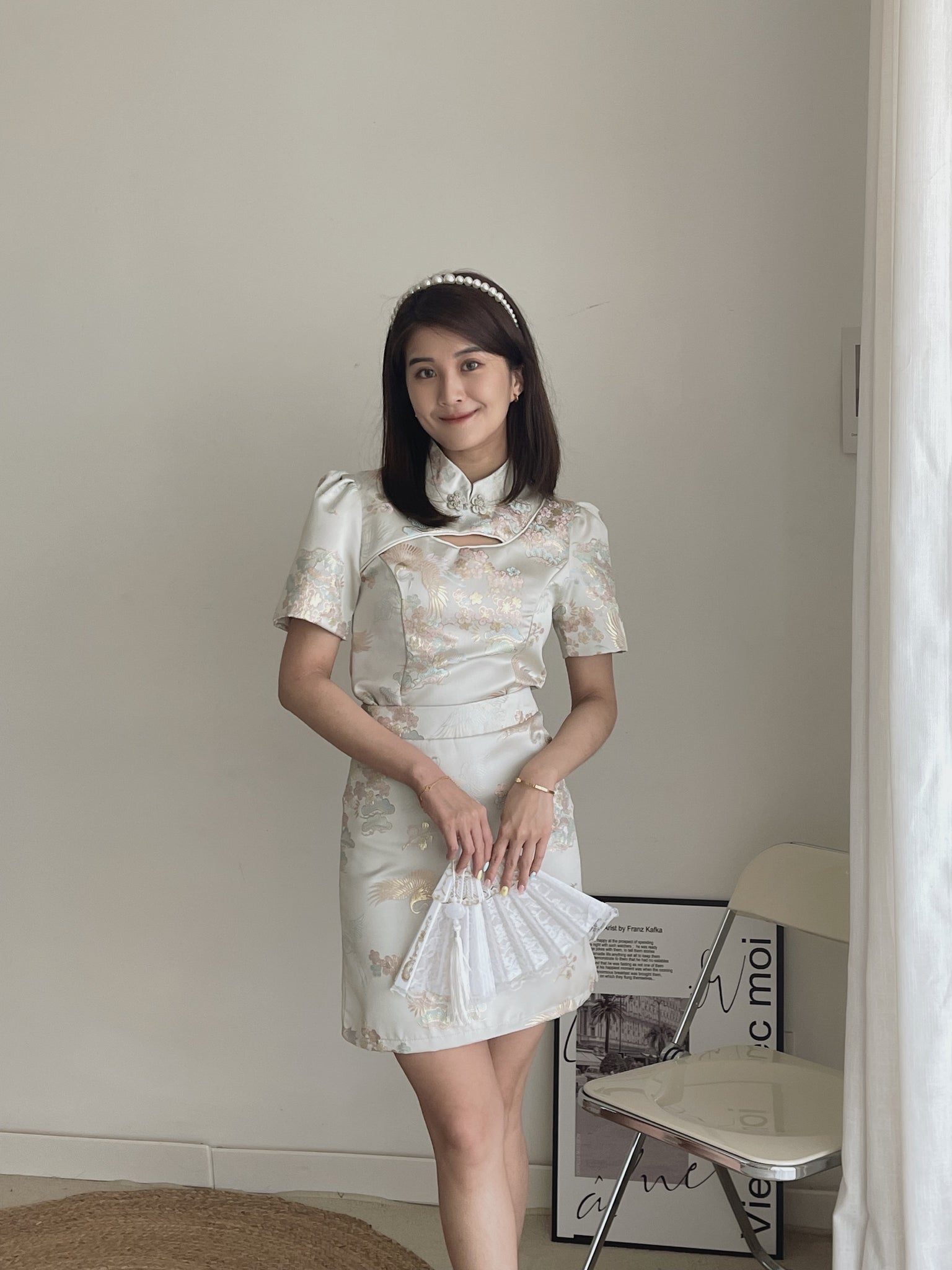 Blossom Embroidered Set  / 梅花云彩刺绣旗袍套装