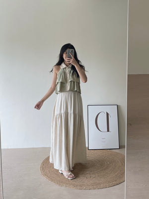 Linen Midi Skirt / 棉麻垂感半身裙