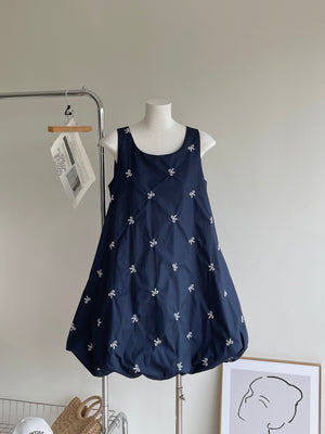 Quinley Ribbon Dress / 刺绣蝴蝶结南瓜裙