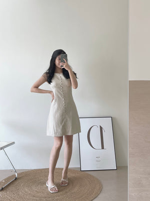 Korean Linen Dress / 韩国麻料显瘦连身裙