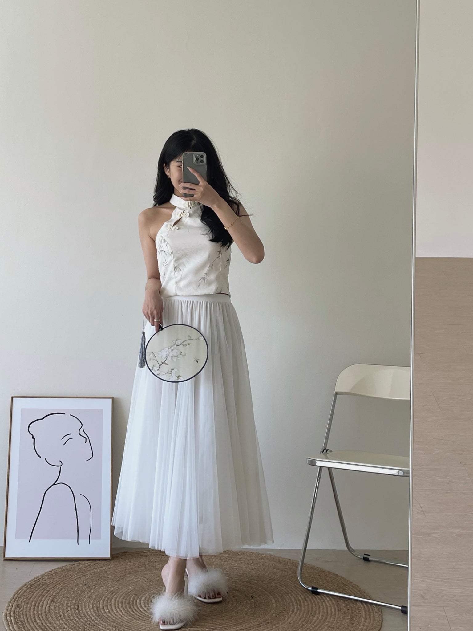 Fairy Mesh Midi Skirt / 仙子网纱中长裙