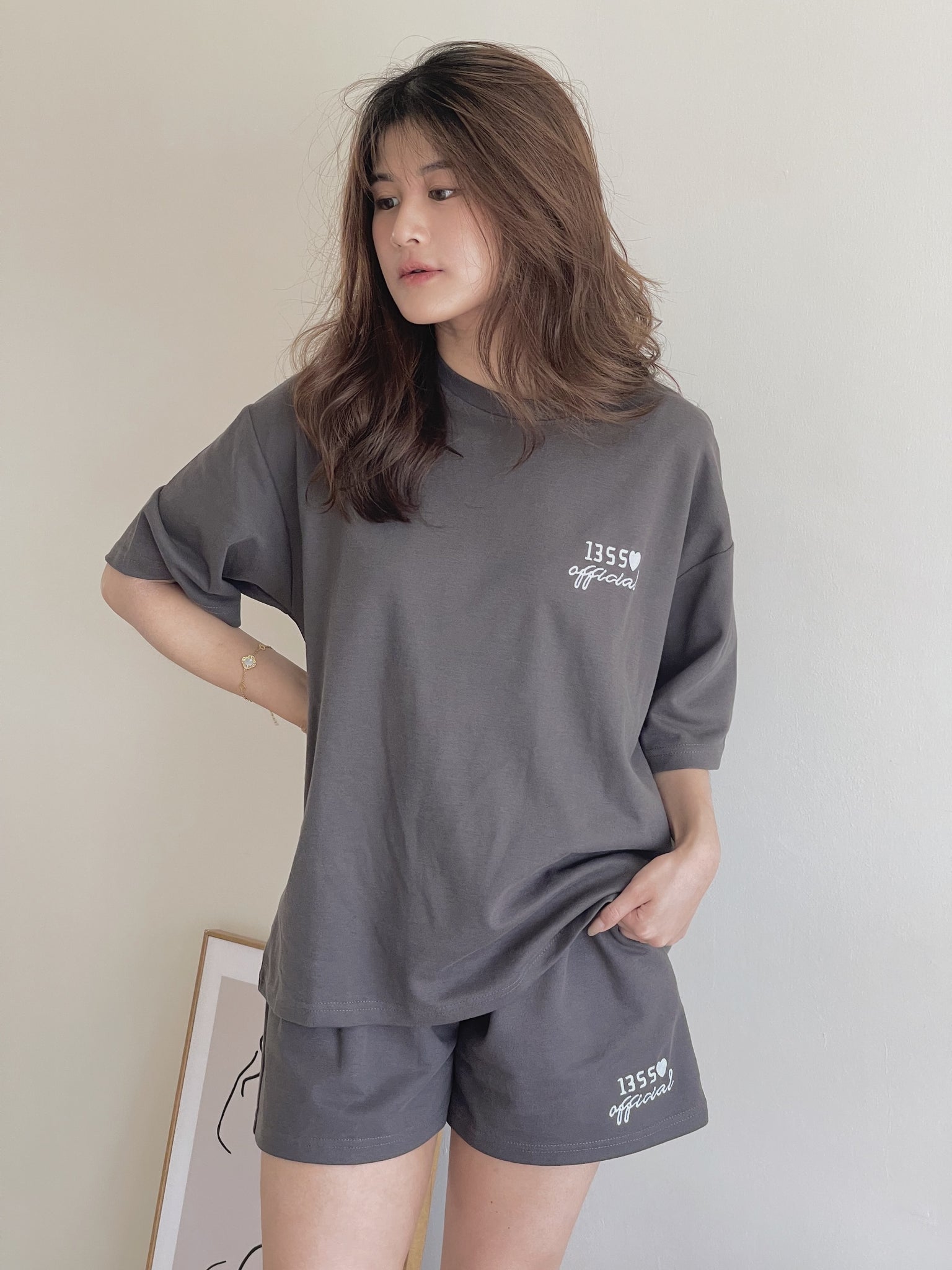 Letters Embroidered Casual Set / 字母刺绣休闲套装