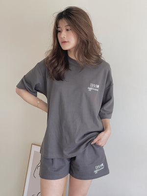 Letters Embroidered Casual Set / 字母刺绣休闲套装