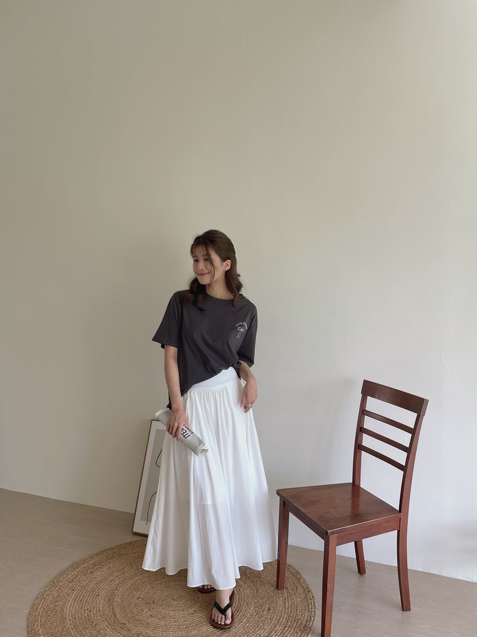 Lavie Oversized Tee / 蝴蝶结印花宽松T恤