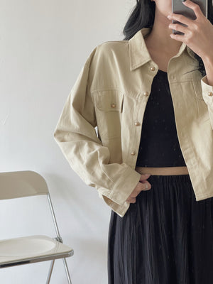 Cargo Cropped Jacket / 秋日系工装外套