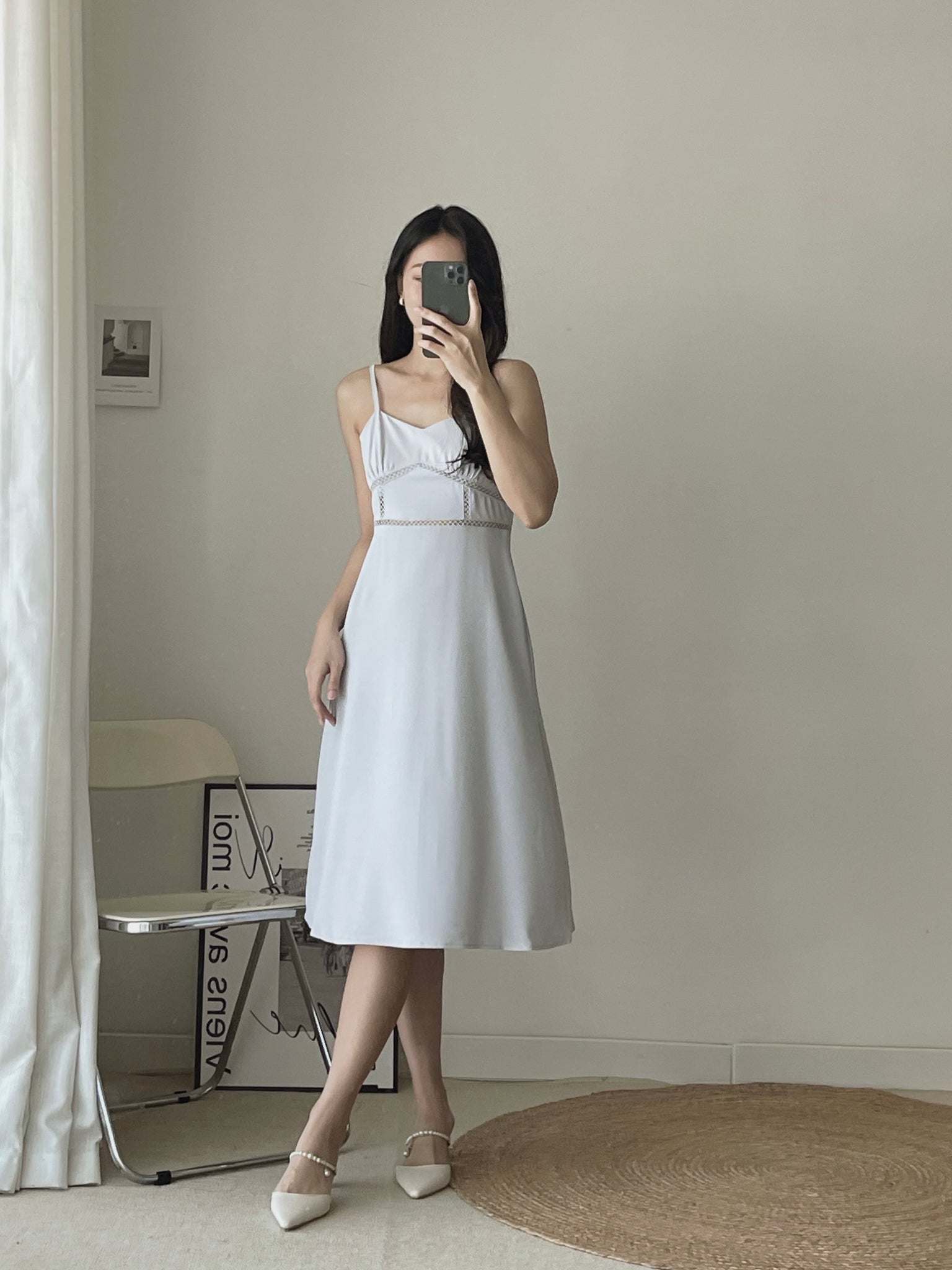 Elliana Midi Dress / 气质镂空吊带裙