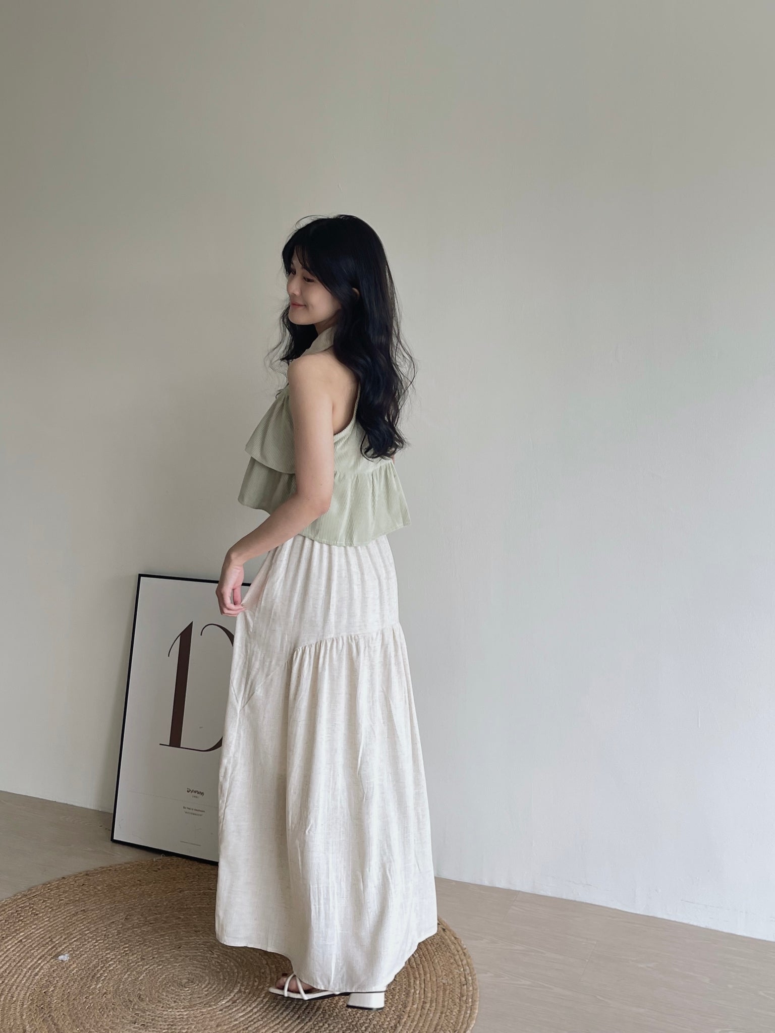 Linen Midi Skirt / 棉麻垂感半身裙