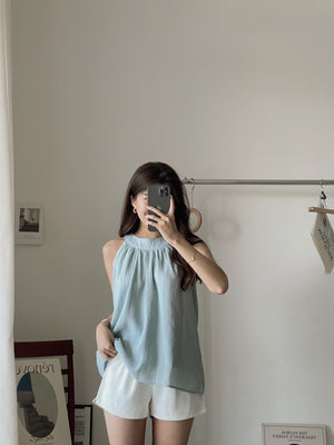 Ellis Sweet Sleeveless Blouse / 甜美挂脖上衣