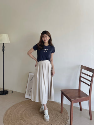 Milcah Pleated Midi Skirt / 日韩系中长百褶裙