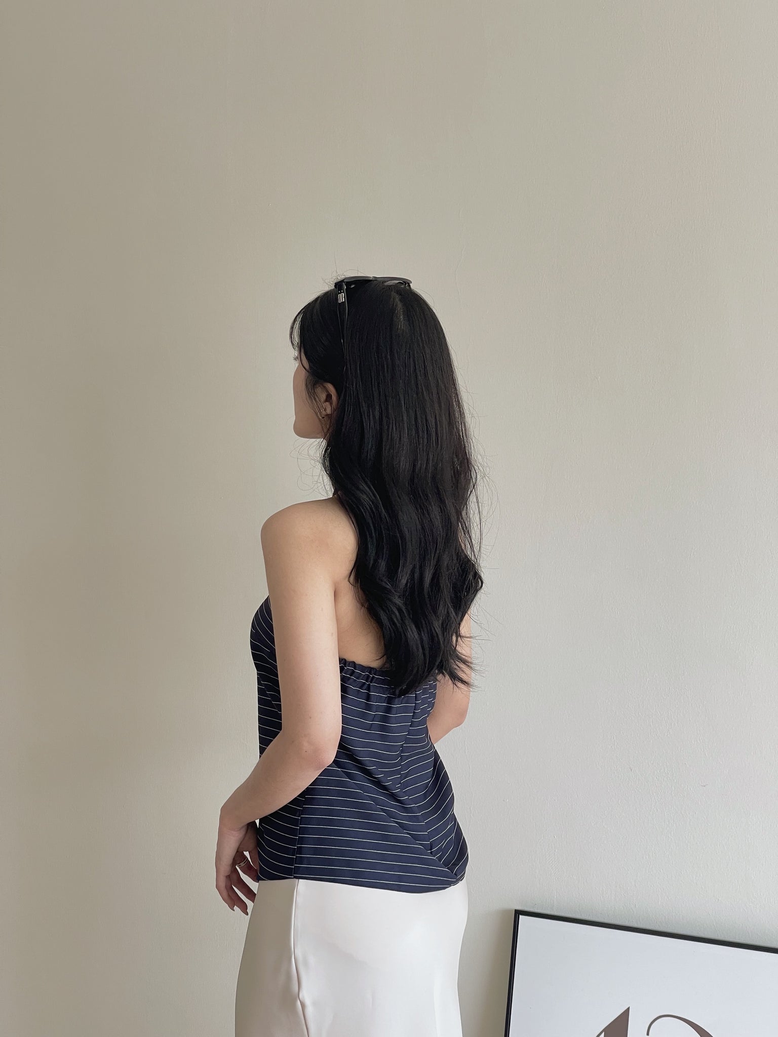 Nova Asymmetric Top / 不规则绕脖领带上衣