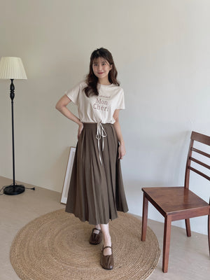 Milcah Pleated Midi Skirt / 日韩系中长百褶裙