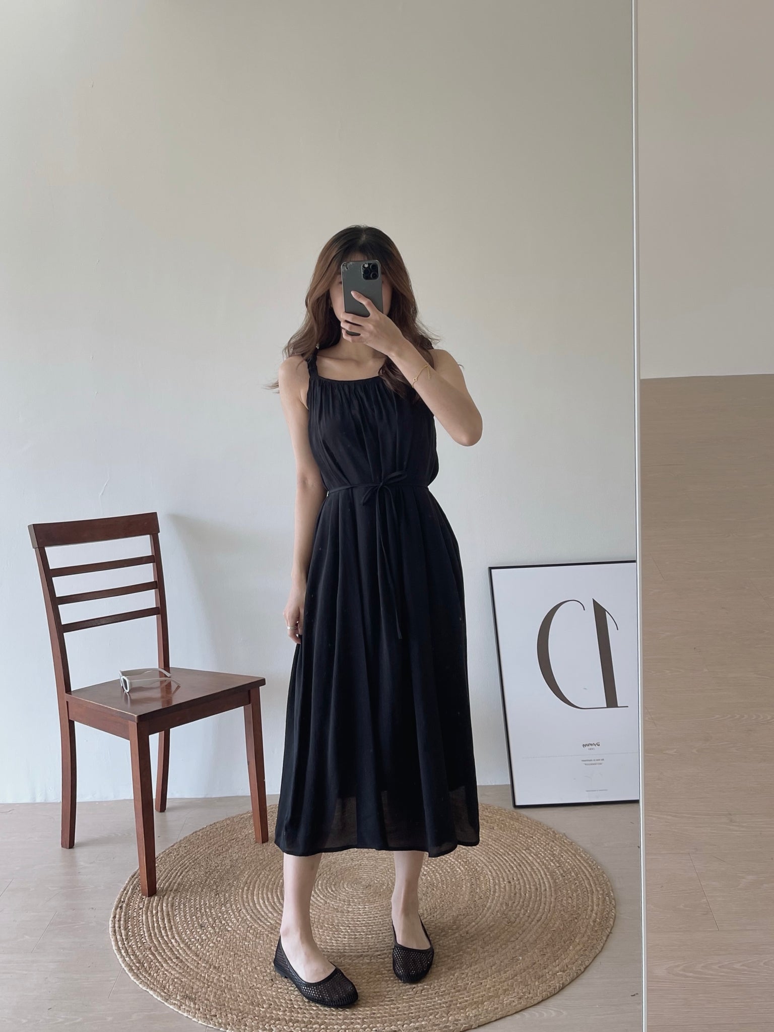 Laney Relaxed Dress  / 度假纹理面料长裙