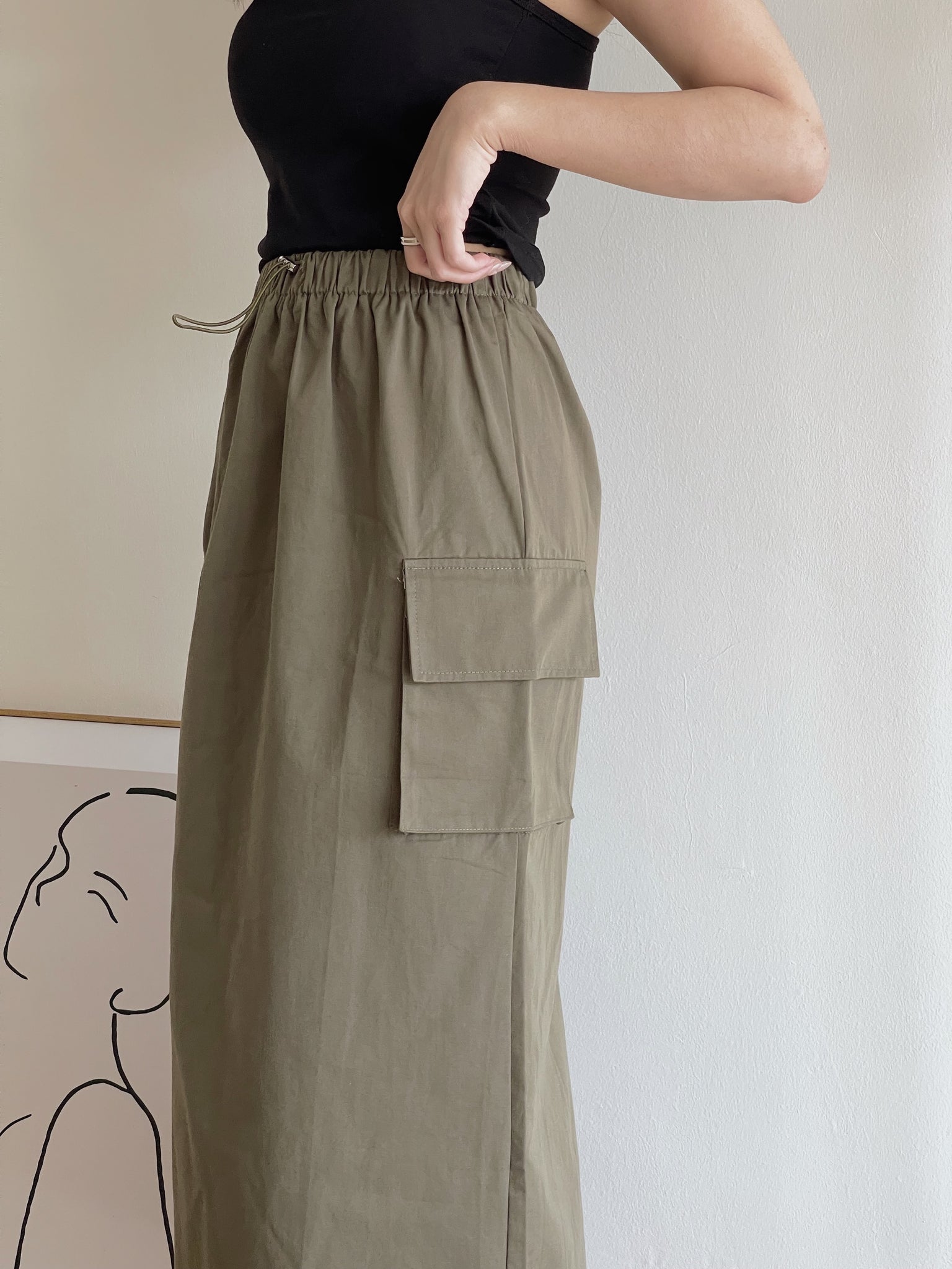 Pockets Cargo Skirt / 甜酷直筒工装裙