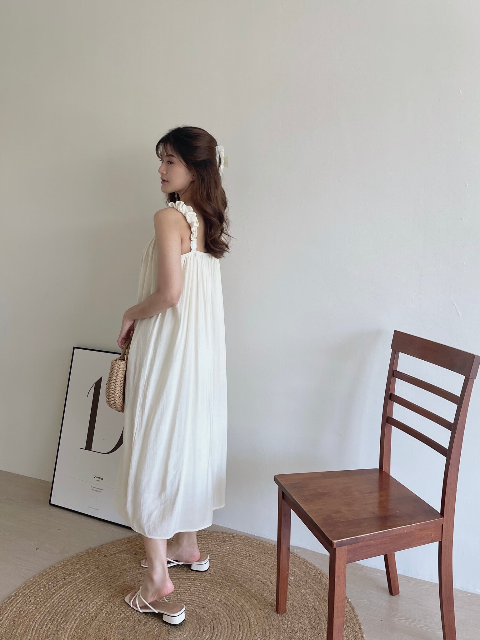 Laney Relaxed Dress  / 度假纹理面料长裙