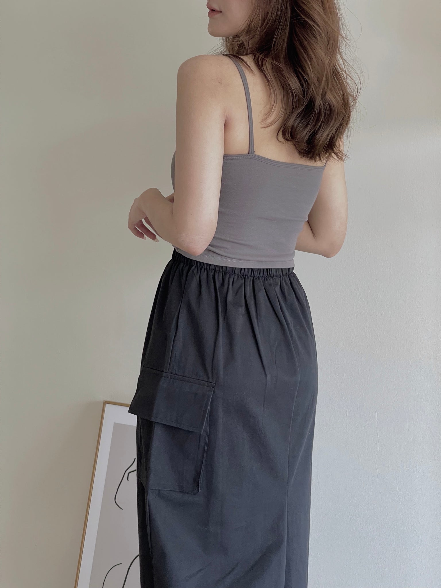 Pockets Cargo Skirt / 甜酷直筒工装裙