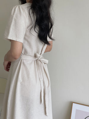 Amber Button Up Dress / 琥珀扣收腰连衣裙