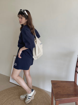 Letters Embroidered Casual Set / 字母刺绣休闲套装