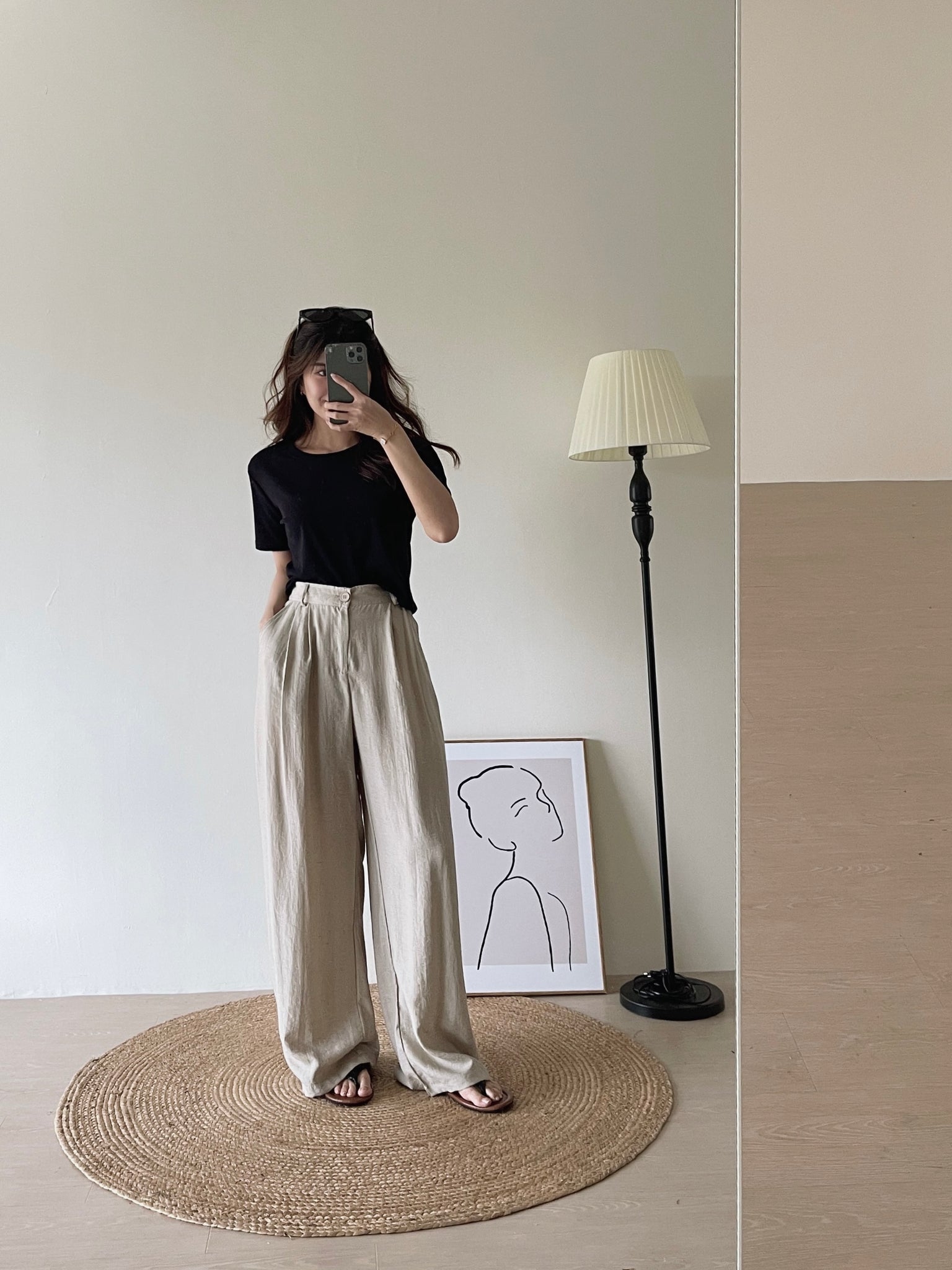 Linen Long Pants / 休闲慵懒风直腿长裤