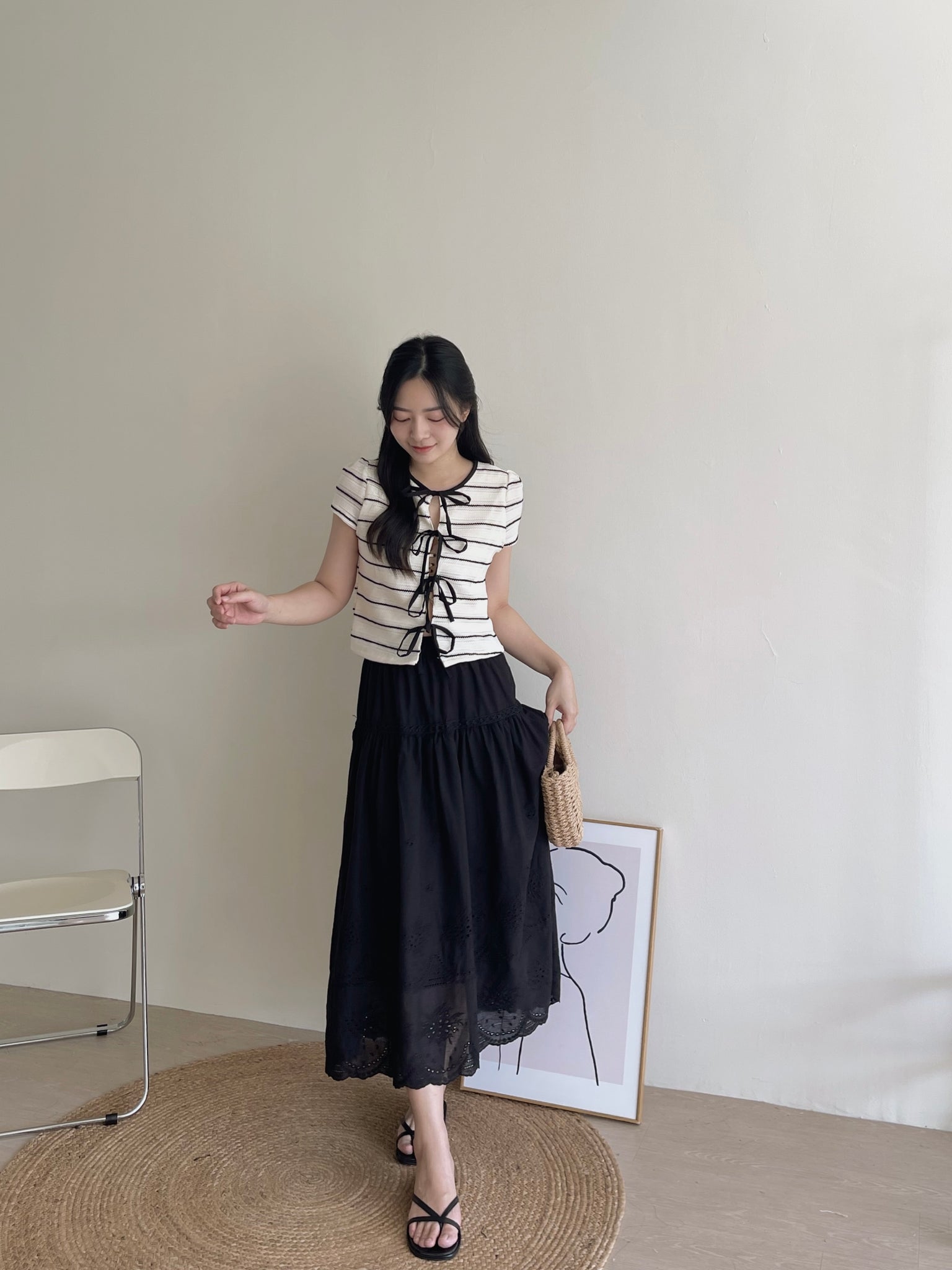 Jovie Lace Skirt / 蕾丝拼接伞裙