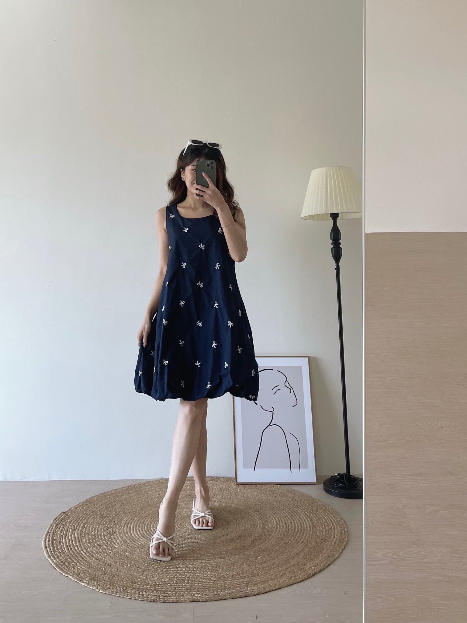 Quinley Ribbon Dress / 刺绣蝴蝶结南瓜裙