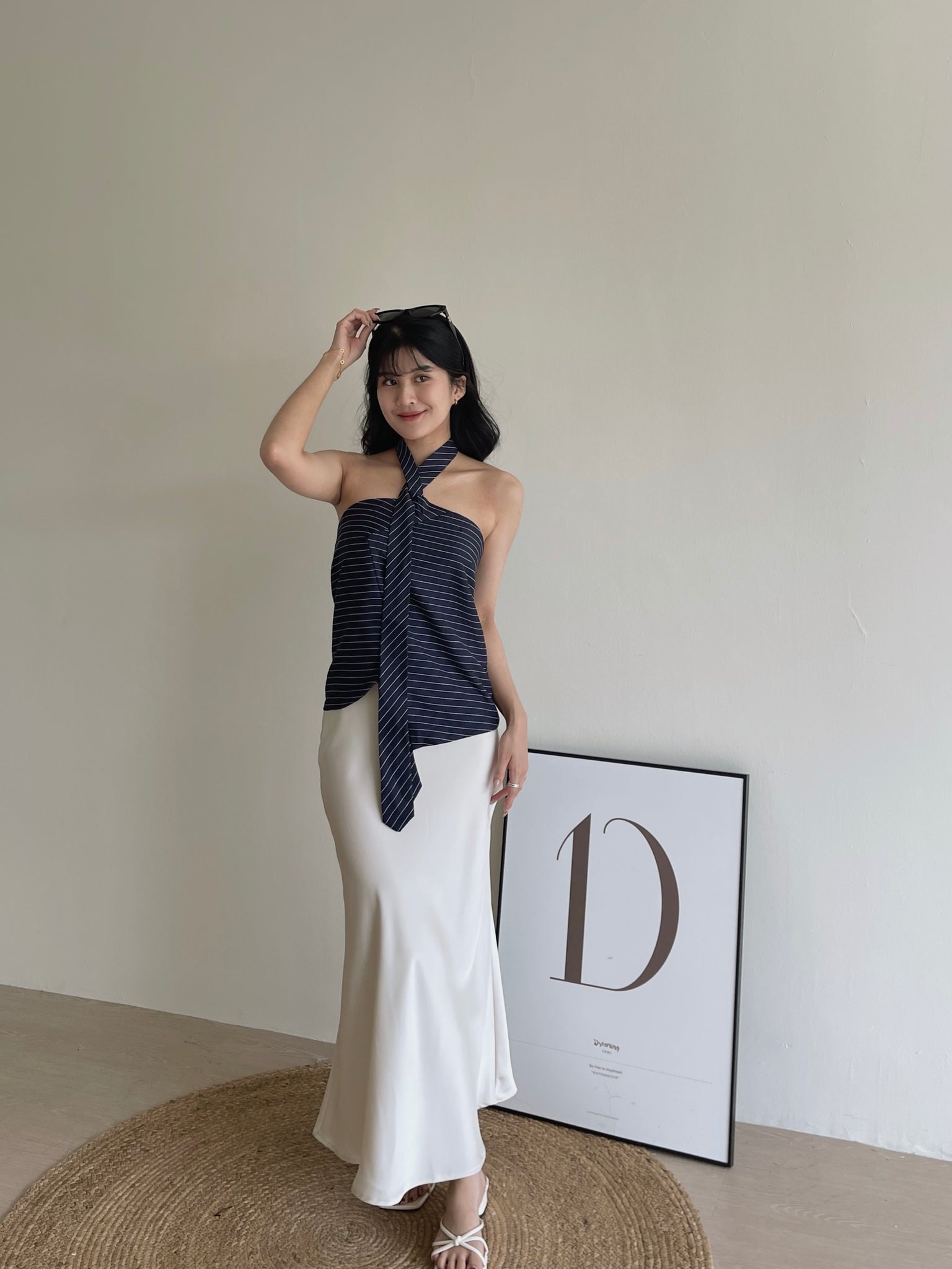 Nova Asymmetric Top / 不规则绕脖领带上衣