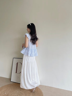 Linen Midi Skirt / 棉麻垂感半身裙