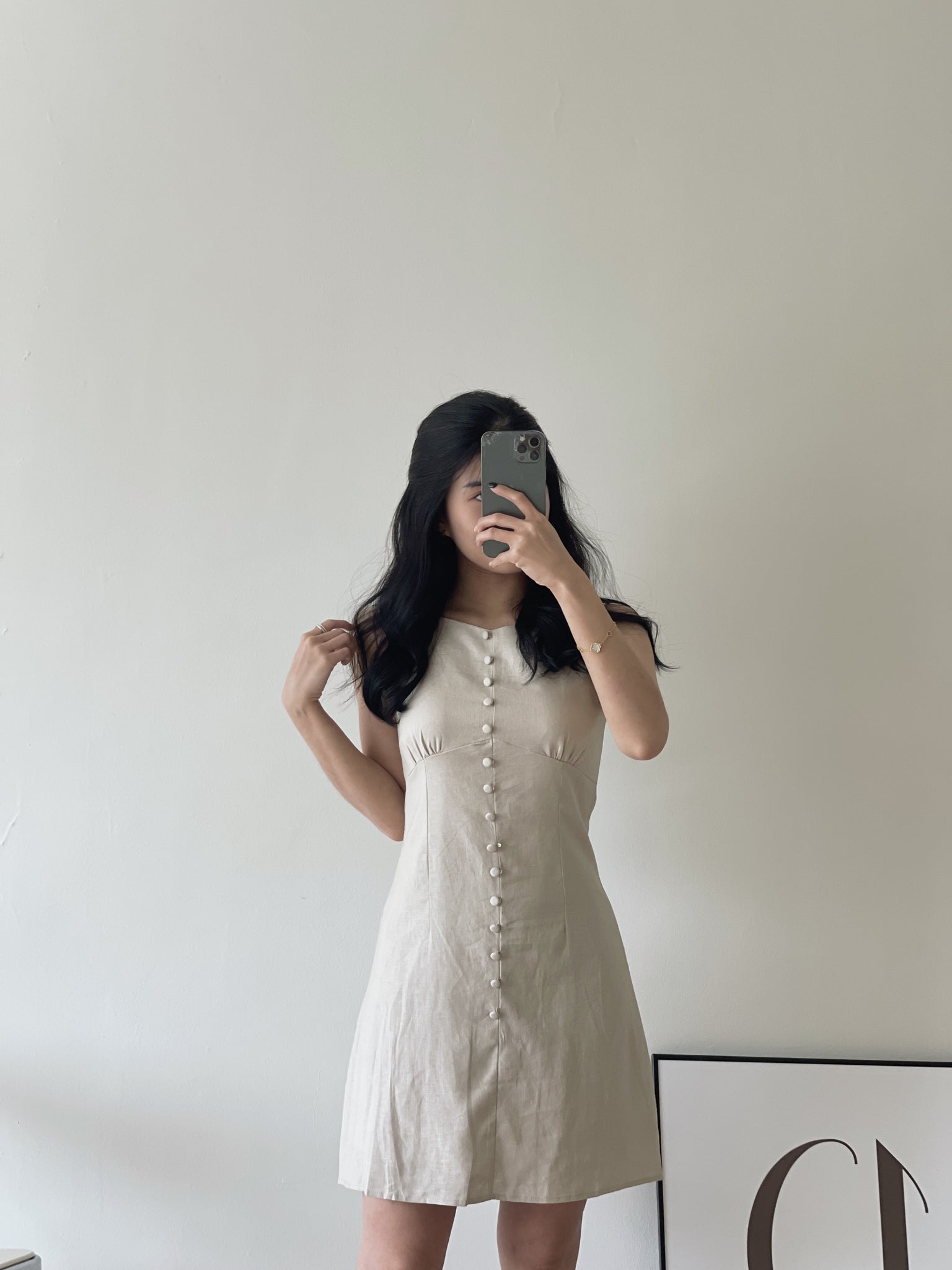 Korean Linen Dress / 韩国麻料显瘦连身裙