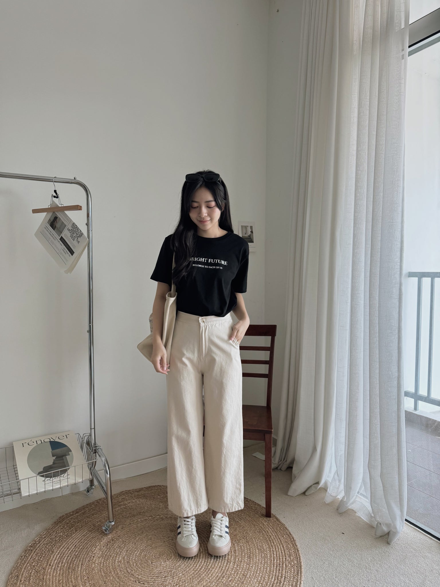 Cotton Relaxed Pants / 百搭直筒休闲长裤