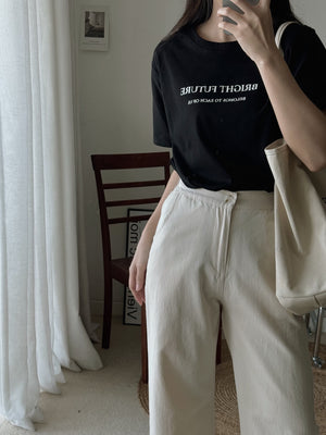 Cotton Relaxed Pants / 百搭直筒休闲长裤