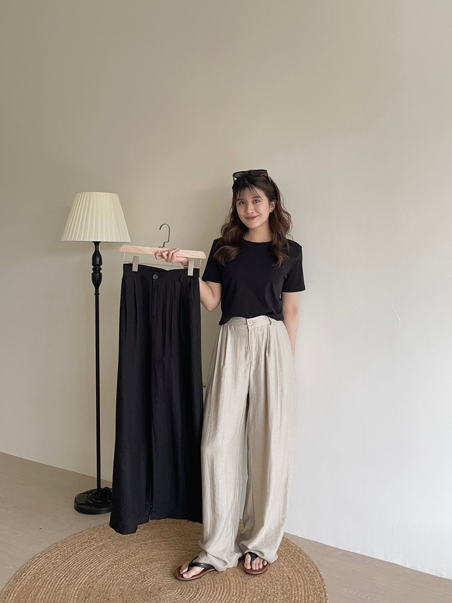 Linen Long Pants / 休闲慵懒风直腿长裤