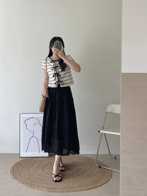 Jovie Lace Skirt / 蕾丝拼接伞裙