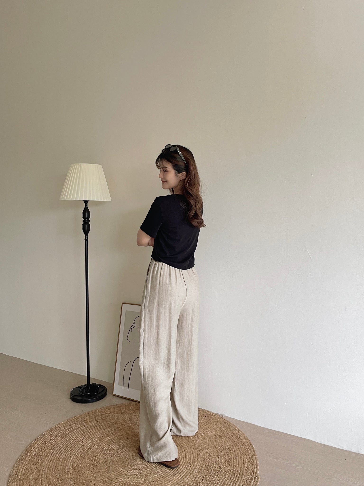 Linen Long Pants / 休闲慵懒风直腿长裤