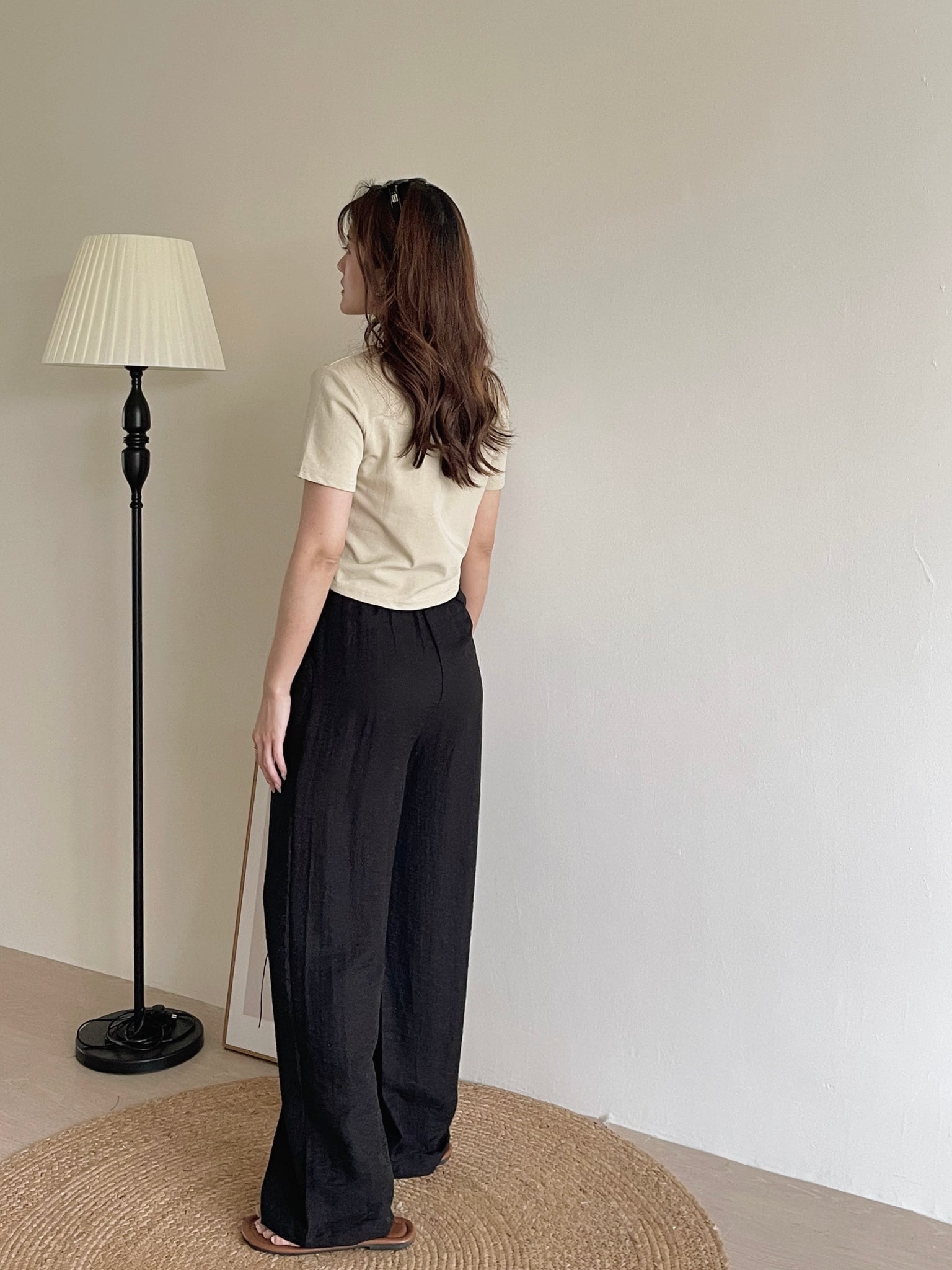 Linen Long Pants / 休闲慵懒风直腿长裤