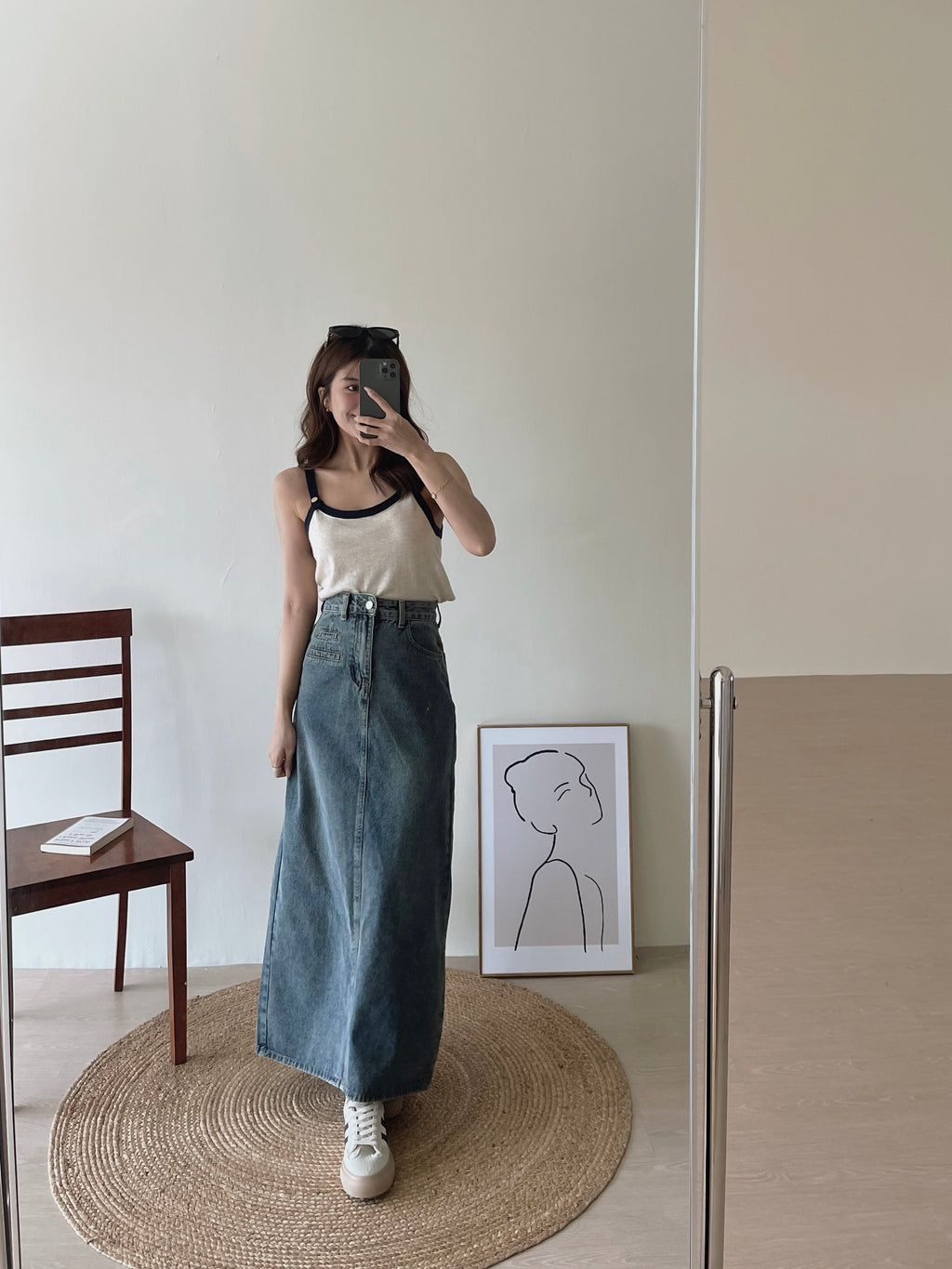 Vintage Maxi Skirt / 高个子复古半身裙