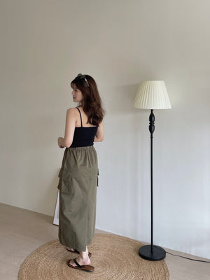 Pockets Cargo Skirt / 甜酷直筒工装裙