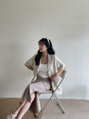 Linen Short Sleeves Blazer / 短袖亚麻西装外套