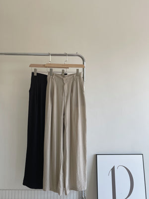 Linen Long Pants / 休闲慵懒风直腿长裤