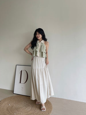 Linen Midi Skirt / 棉麻垂感半身裙