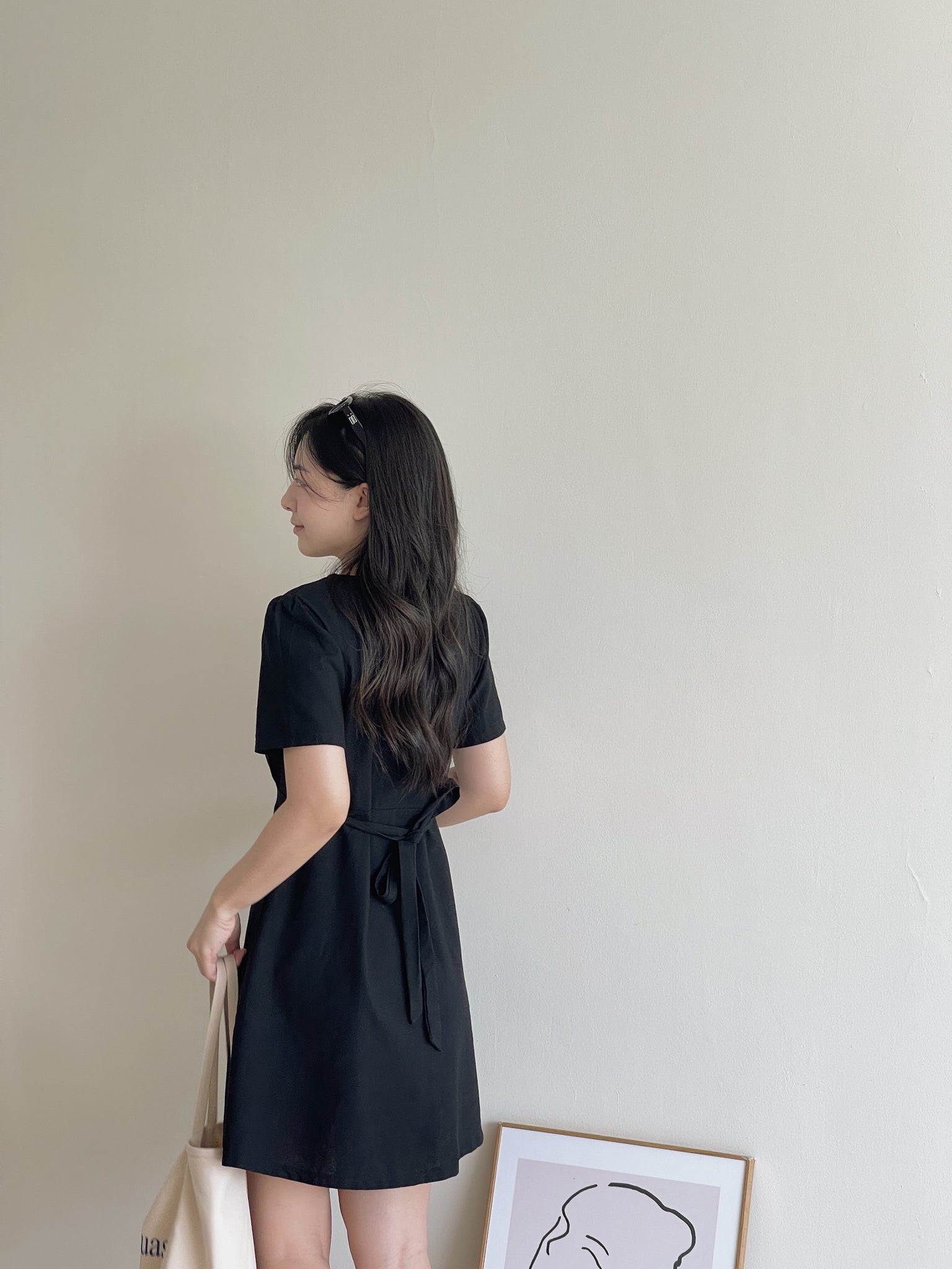 Amber Button Up Dress / 琥珀扣收腰连衣裙