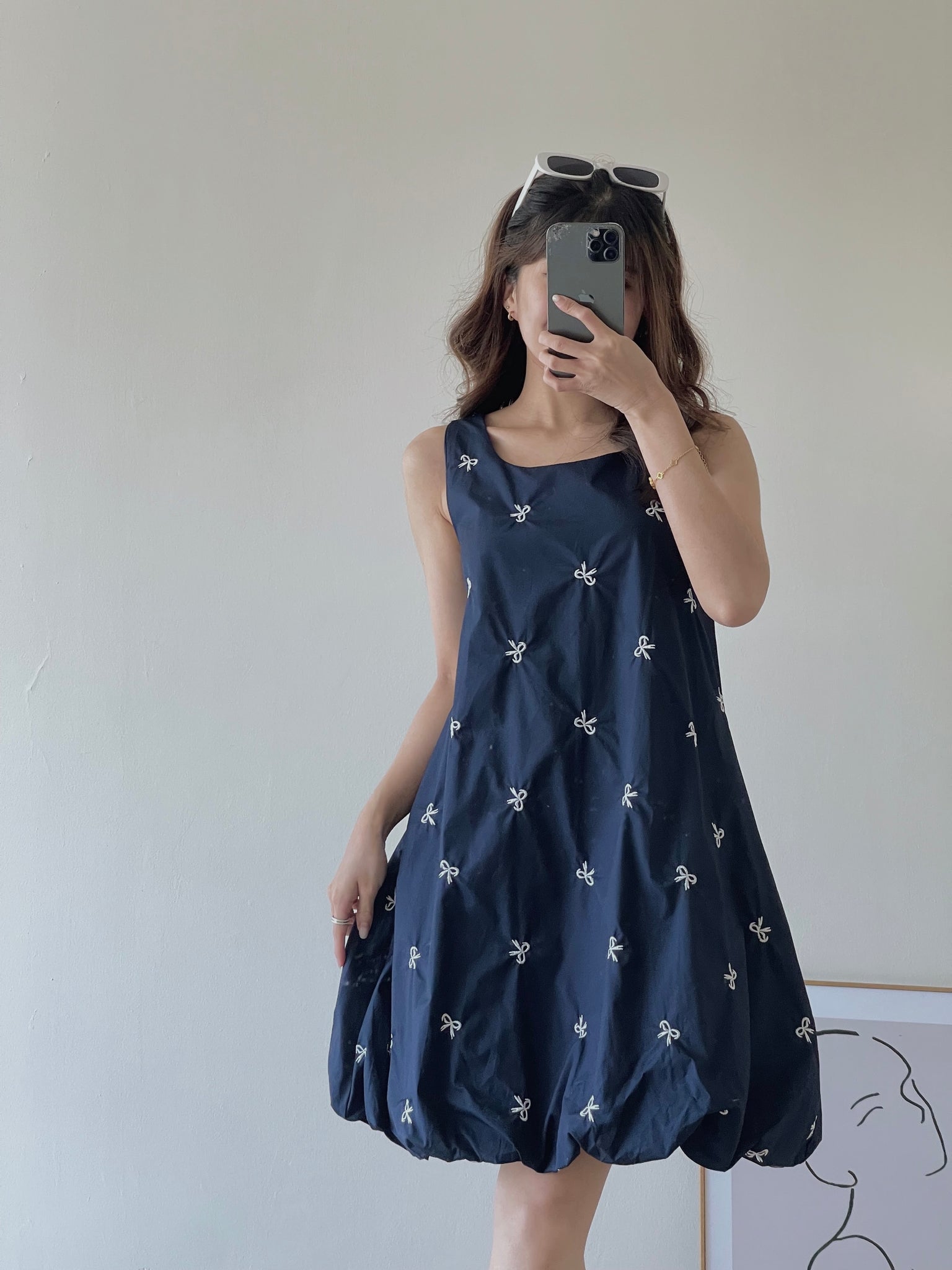 Quinley Ribbon Dress / 刺绣蝴蝶结南瓜裙