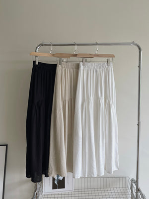 Linen Midi Skirt / 棉麻垂感半身裙