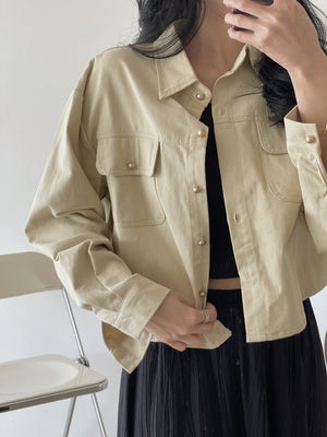 Cargo Cropped Jacket / 秋日系工装外套