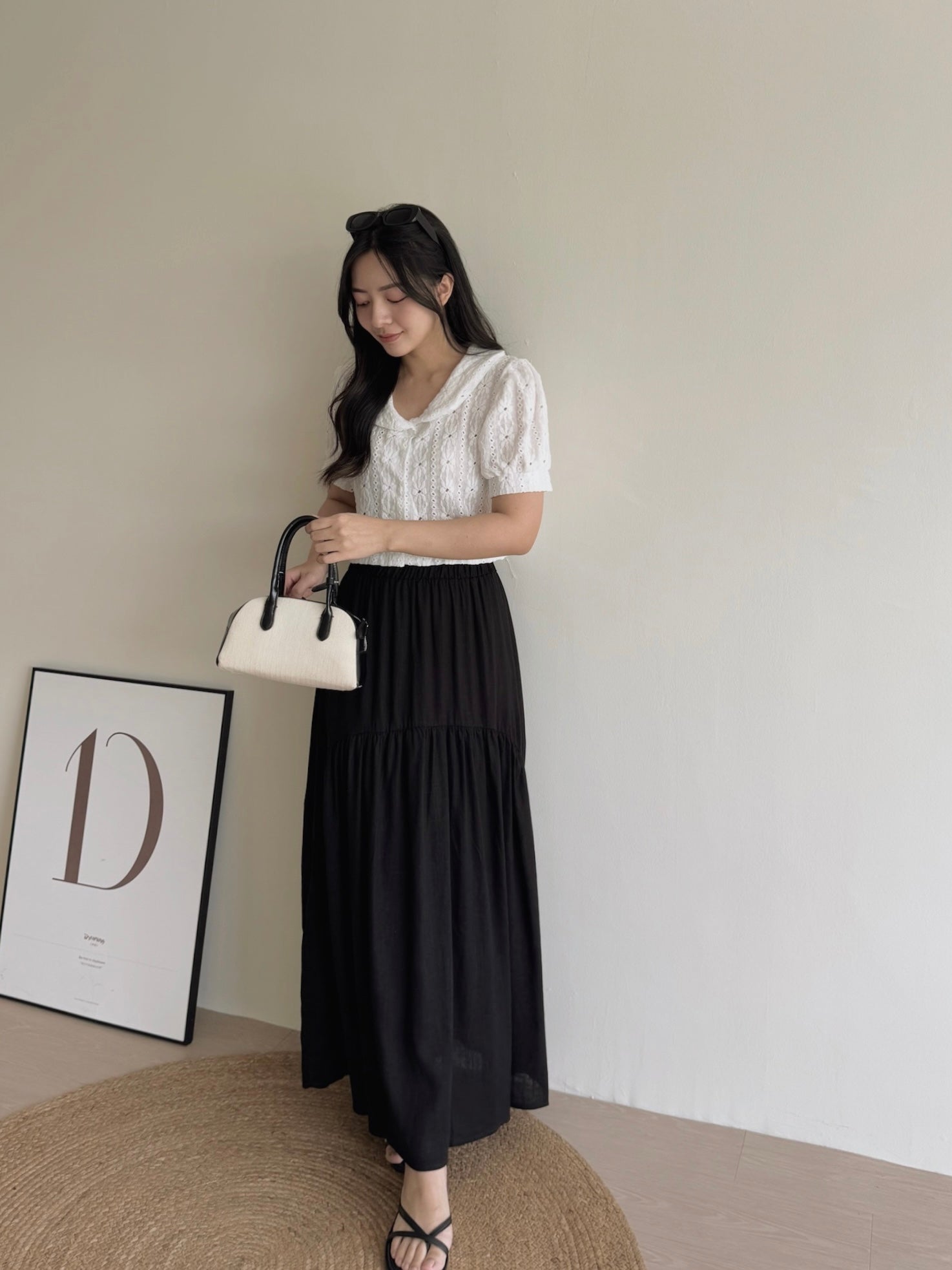 Linen Midi Skirt / 棉麻垂感半身裙