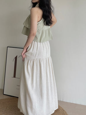 Linen Midi Skirt / 棉麻垂感半身裙