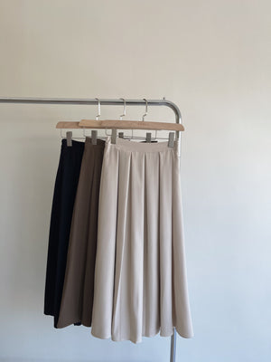 Milcah Pleated Midi Skirt / 日韩系中长百褶裙