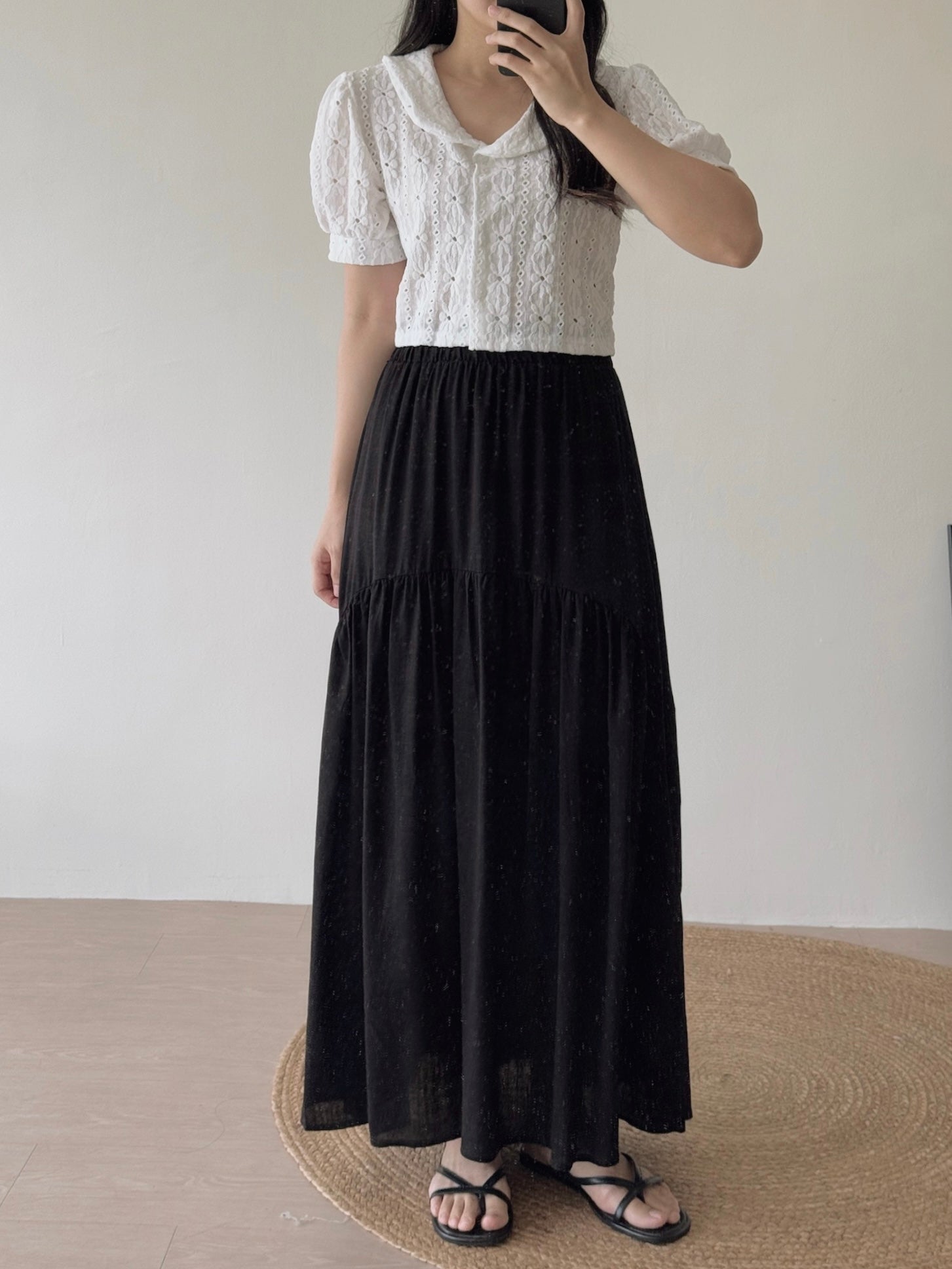 Linen Midi Skirt / 棉麻垂感半身裙